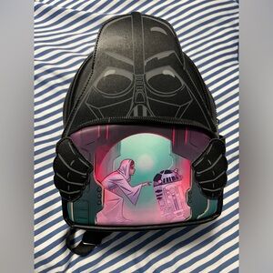 Loungefly Star Wars Darth Vader Princess Leia R2D2 mini backpack